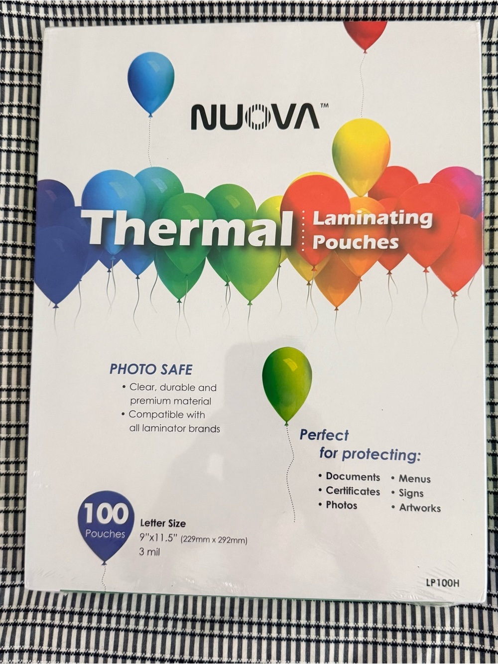 NUOVA Thermal Laminating Pouches - Colorful Balloon Design